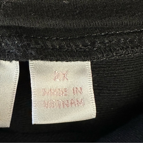 Belle by KIM GRAVEL Knit Top/Sweatshirt with Faux Leather Hood Women Bla… - Picture 10 of 13